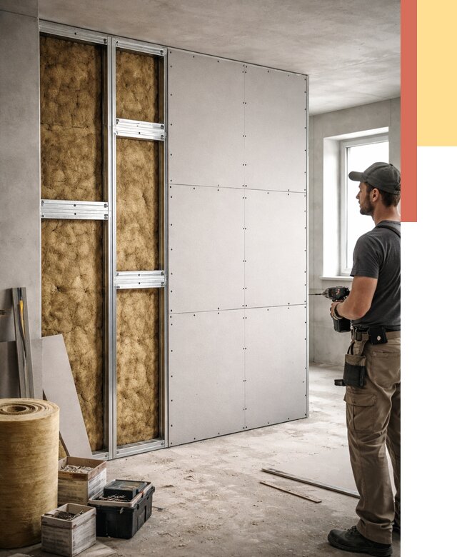 Усиленная перегородка под навеску в Серове от 13059 руб. — монтаж под ключ | ОТДЕЛОЧНИК-Срв