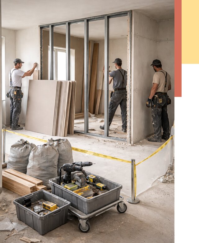 Перенос гипсокартонной перегородки в Серове под ключ от 4591 руб. | Демонтаж и монтаж – ОТДЕЛОЧНИК-Срв