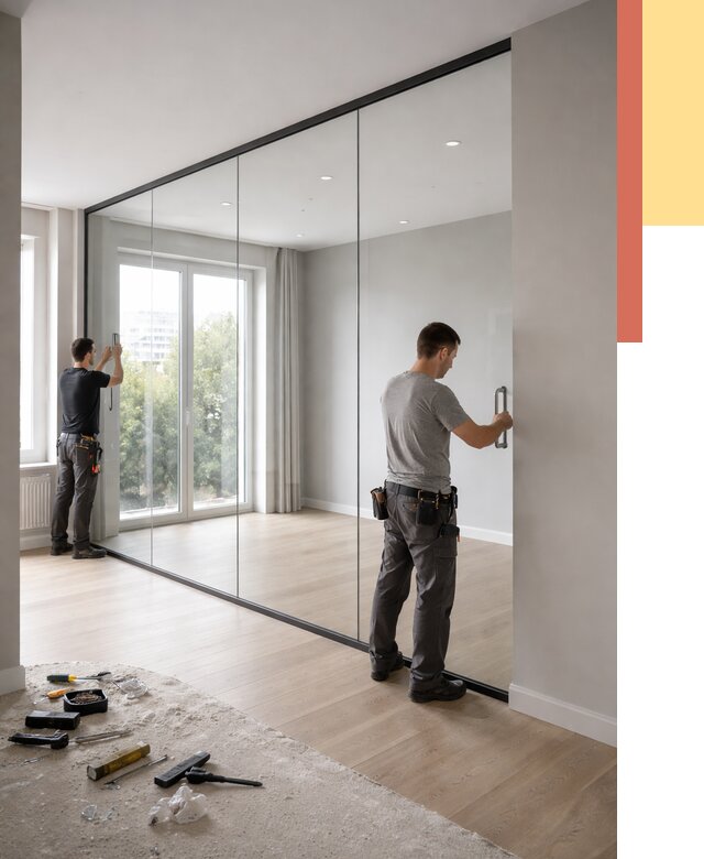 Изготовление стеклянных перегородок в Серове от 12599 руб. под ключ | ОТДЕЛОЧНИК-Срв