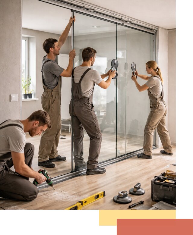 Изготовление стеклянных перегородок на заказ в Серове