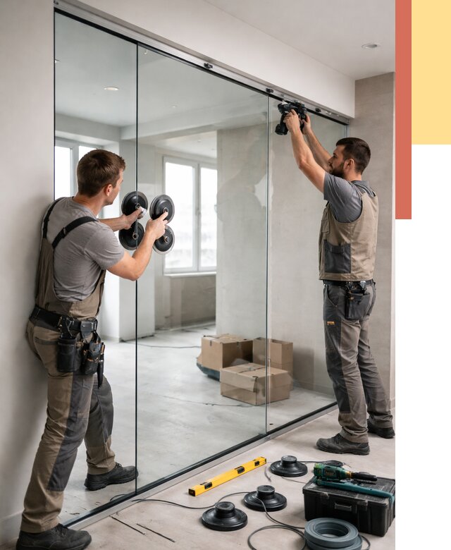 Монтаж стеклянных перегородок в Серове от 6631 руб. | ОТДЕЛОЧНИК-Срв