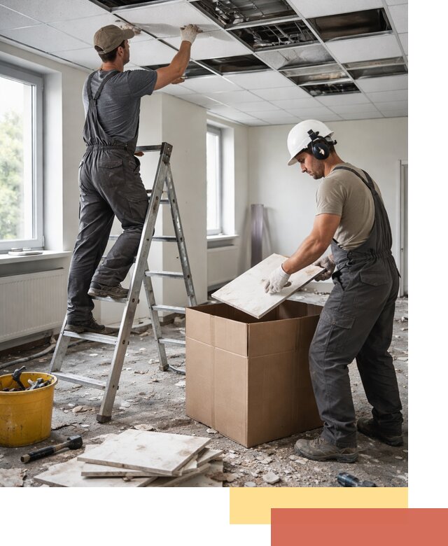 Демонтаж потолочной плитки в Серове быстро и аккуратно