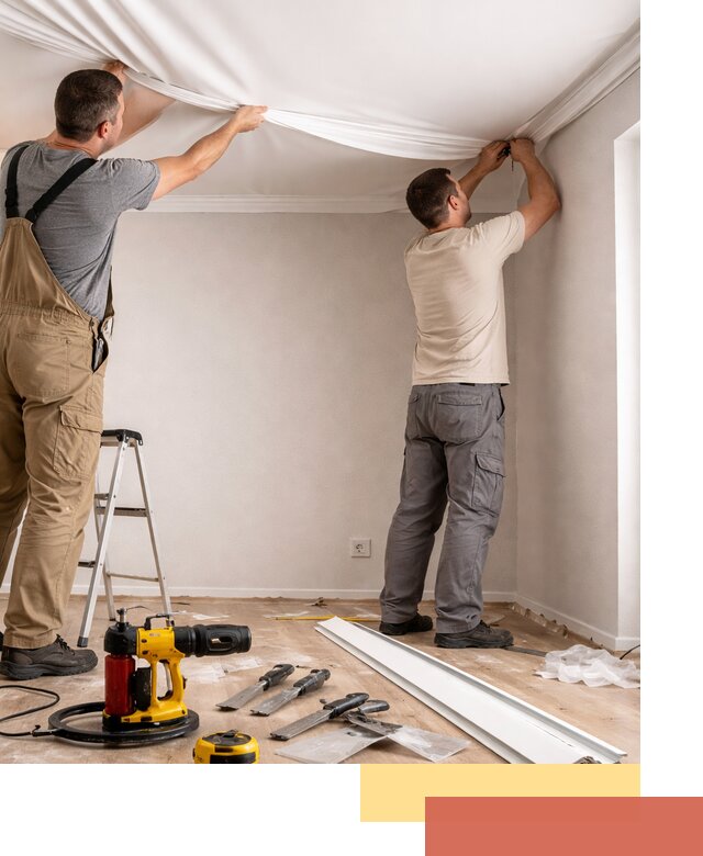 Монтаж ПВХ натяжного потолка в Серове качественно и быстро