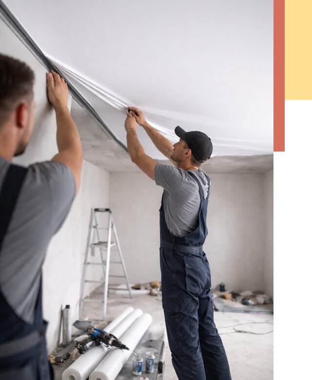 Монтаж матового натяжного потолка в Серове от 4591 руб./м² — быстро и недорого | ОТДЕЛОЧНИК-Срв