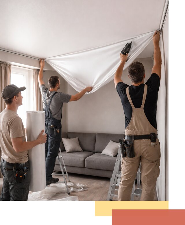 Монтаж сатинового натяжного потолка в Серове качественно и быстро