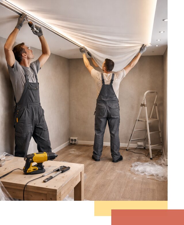 Монтаж натяжного потолка с подсветкой в Серове цена и сроки