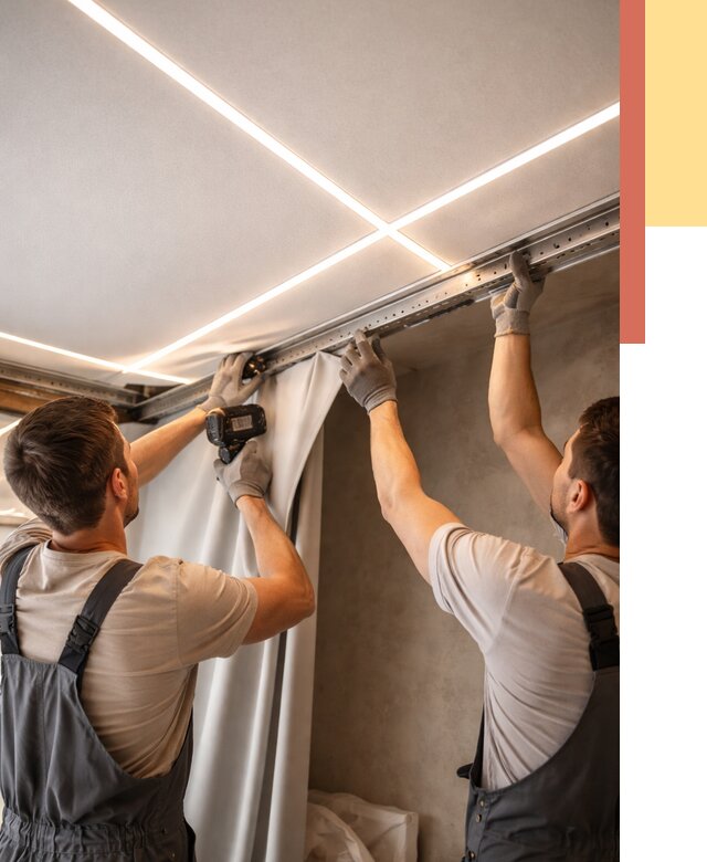 Монтаж натяжного потолка со световыми линиями в Серове от 1224 руб. | ОТДЕЛОЧНИК-Срв