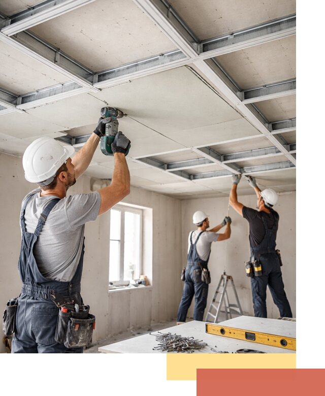 Кессонный потолок из гипсокартона под ключ в Серове