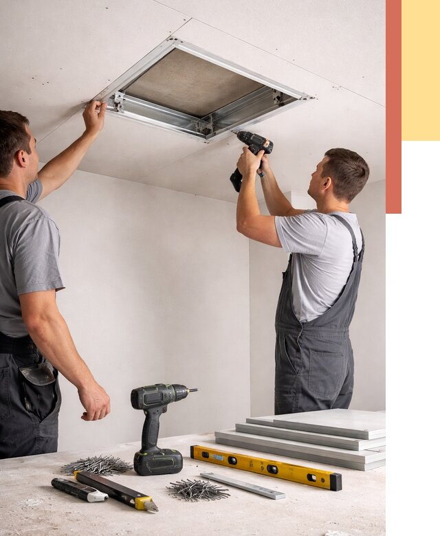 Установка люка в потолок ГКЛ в Серове от 2551 руб. под ключ | ОТДЕЛОЧНИК-Срв