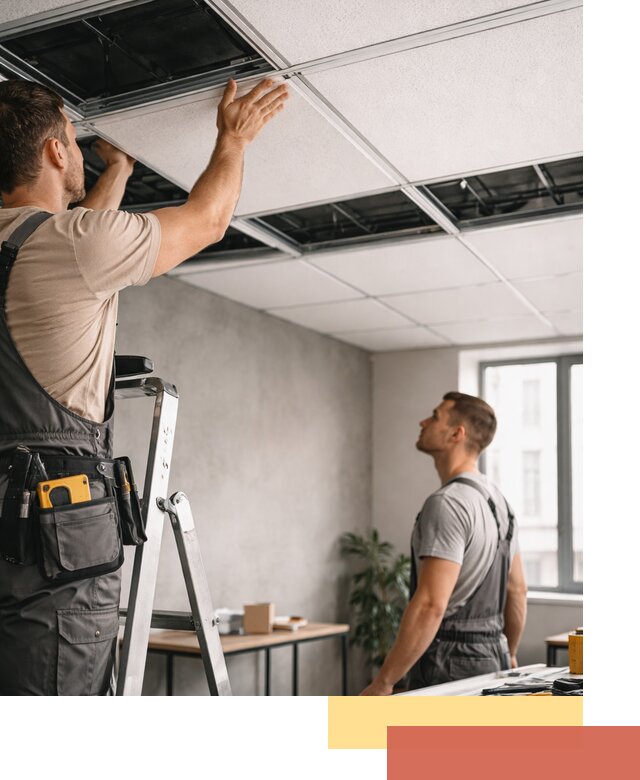 Монтаж потолочной плитки в Серове качественно и в срок