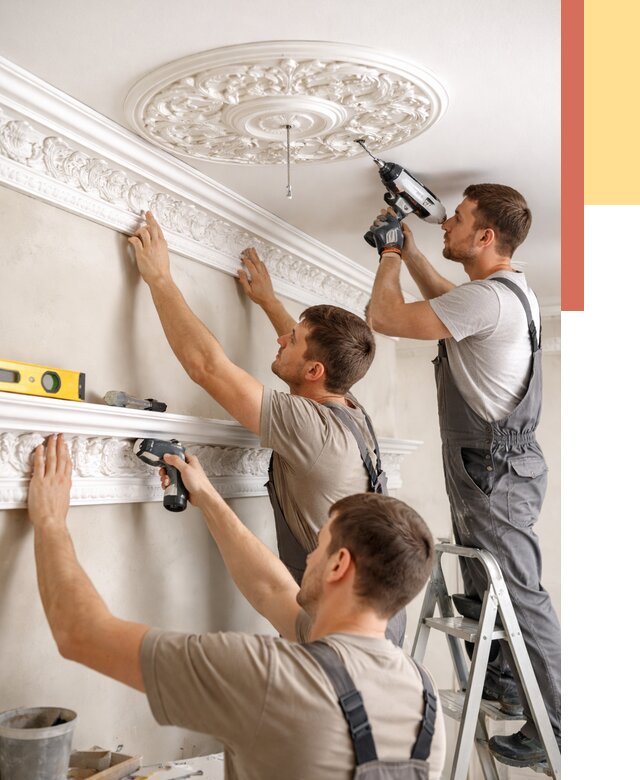 Монтаж лепнины на потолок в Серове от 3265 руб. быстро и недорого | ОТДЕЛОЧНИК-Срв