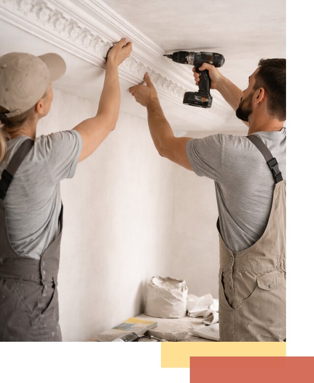 Профессиональный монтаж лепнины на потолок в Серове