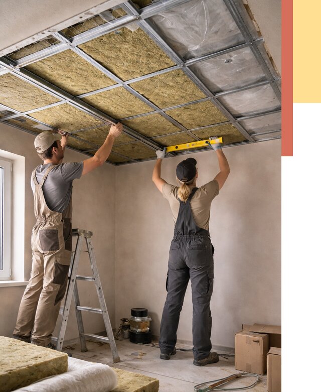 Шумоизоляция потолка в Серове от 1275 руб. под ключ — услуги ОТДЕЛОЧНИК-Срв